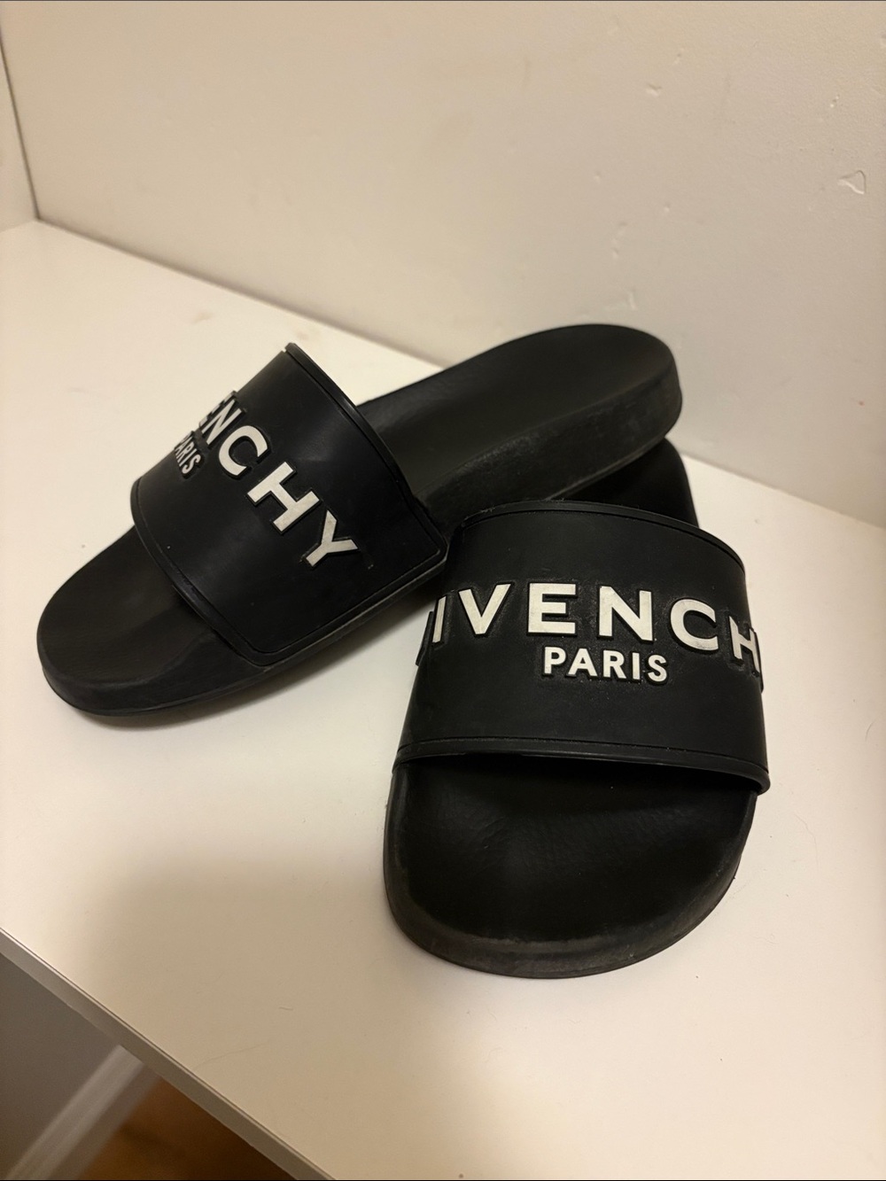Givenchy Black Logo Slide Sandals for Men